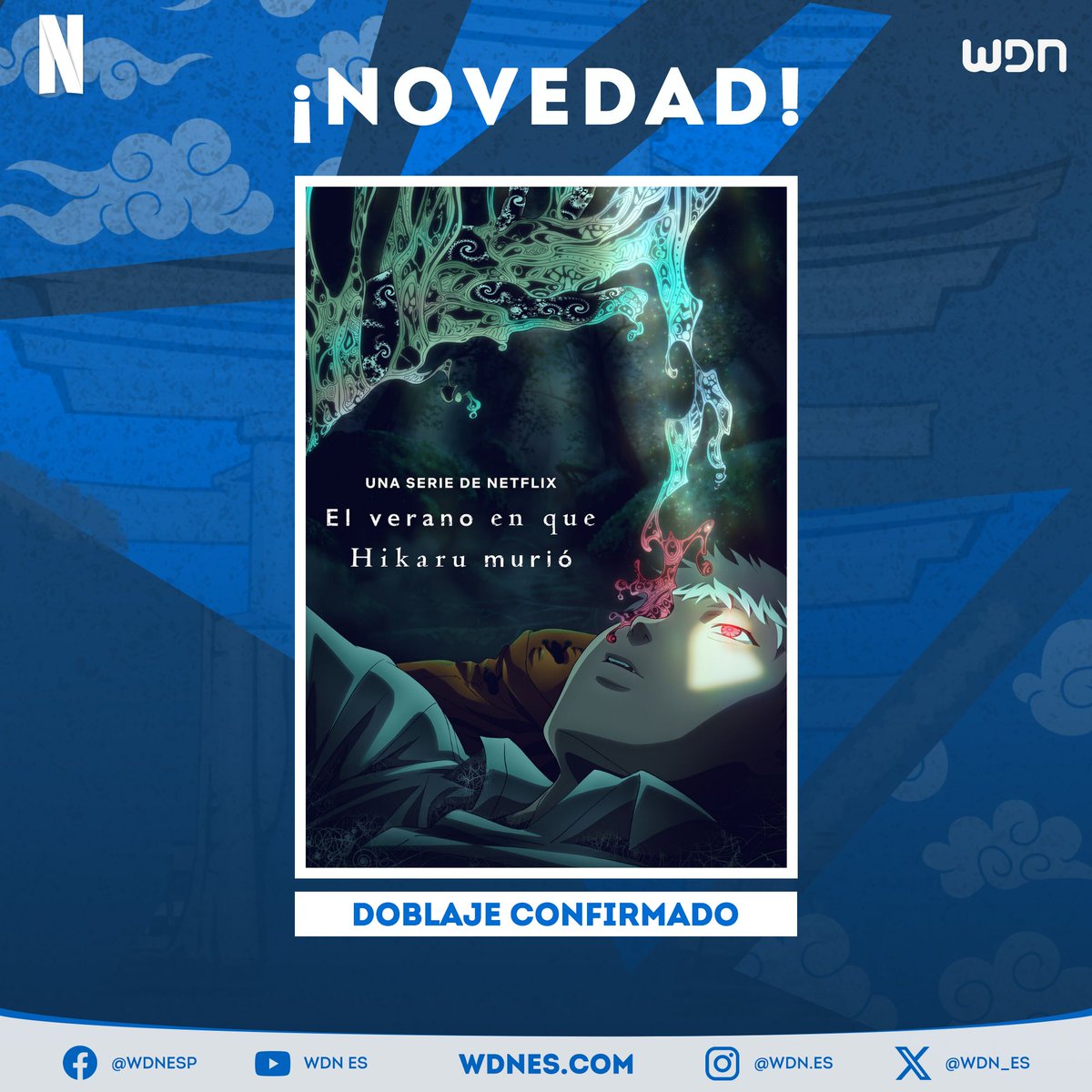 wdn_es's tweet image. 🎙️ | Doblaje
El anime &quot;El verano en que Hikari murió&quot; contará próximamente con doblaje latino en Netflix. #Anime #Netflix #Doblaje