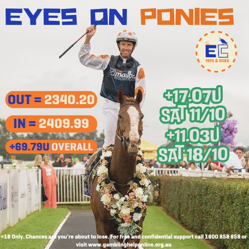 TheEarlyCrowPod's tweet image. Eyes On Ponies - Results!

To those that stuck fat, hope you enjoyed the last fortnight! 

Momentum at the best time of year!

@TomPapley @dickosmailbag @mjpratt35 

#springracing #results #eyesonponies #momentum