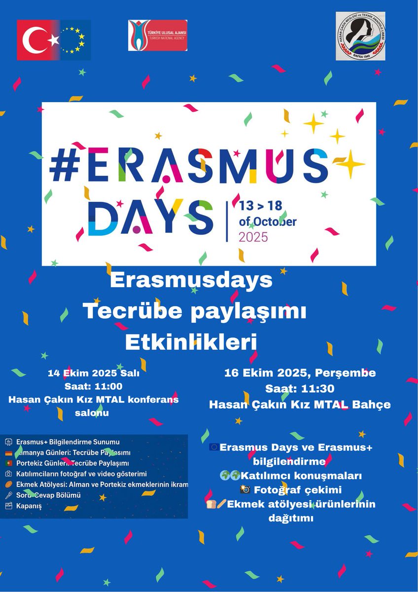 #ErasmusDays <a href="/ulusalajans/">Türkiye Ulusal Ajansı 🇹🇷 Turkish NA</a> Erasmus tanıtım günü etkinliğimiz