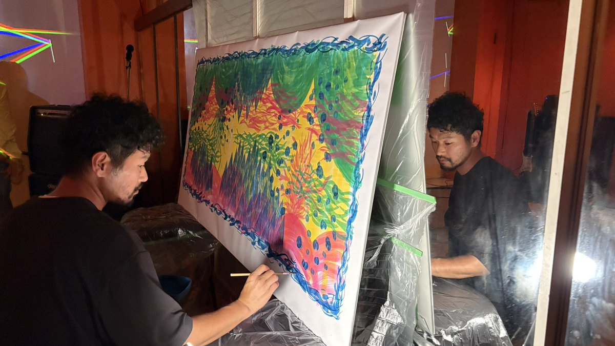 SN_SoundNoise's tweet photo. LIVE PAINTING：Ida Masashi https://t.co/lZqsF50flg