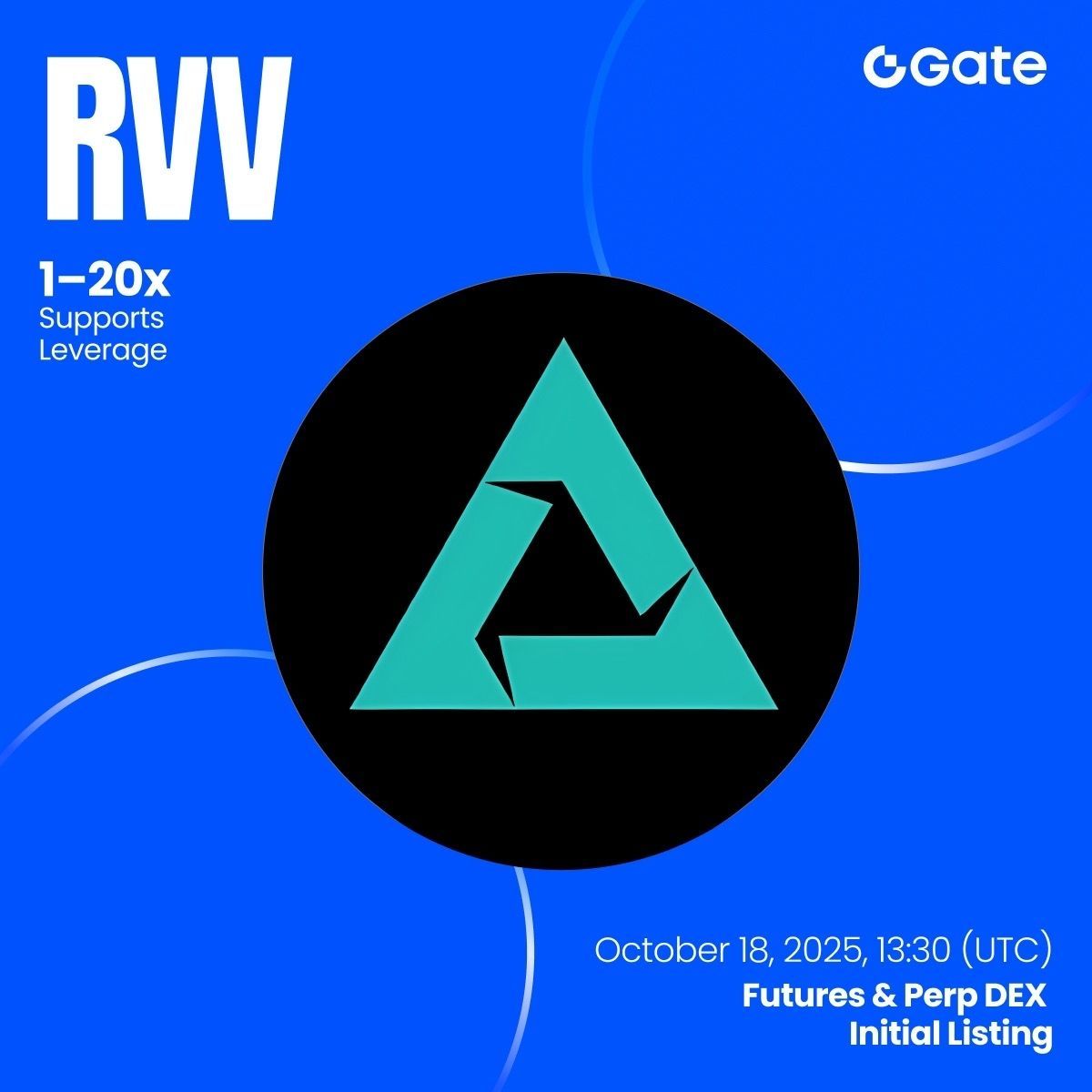 Gate's tweet image. Gate Futures & Perp DEX Initial Listing: $RVV @Astra__Nova
🔹 Trading Pair: $RVV / $USDT
🔹 Trading Start: 13:30 PM, October 18th (UTC)
🔹 Supports 1 - 20x leverage, Margin Loans, Bots, Copy, Convert and Auto-Invest
Futures Trading: gate.com/futures/USDT/R…
Perp DEX Trading:…