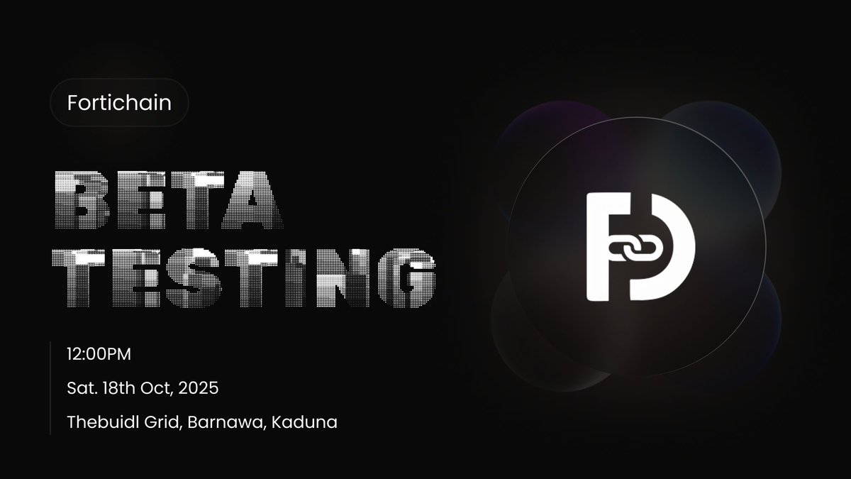 Fortichain3's tweet image. We’re LIVE, FortiFam! 🚀
The Fortichain Beta is happening right now!
Builders, researchers, and validators it’s time to test, explore, and experience how on-chain vulnerability assessment truly works in real time.
Live event happening now: luma.com/zjdpcgyx