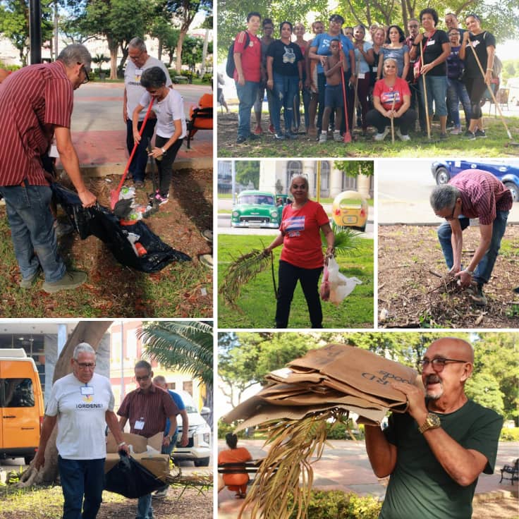 💪| Trabajadores del <a href="/gobhabana/">Gobierno La Habana</a> participaron en labores de higienización y recogida de desechos sólidos para colaborar con la limpieza de #LaHabanaDeTodos. 
Exhortamos a la población a seguir aportando con disciplina al cuidado de nuestras calles. 
#PorMiHabanaLimpia