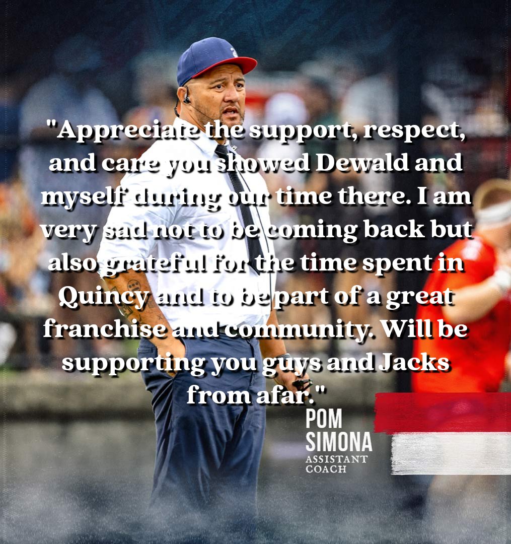 A message from <a href="/NEFreeJacks/">New England Free Jacks</a> departing assistant coach Pom Simona 🏉🐎🇺🇸🛡🛡🛡 #OnceAFreeJackAlwaysAFreeJack