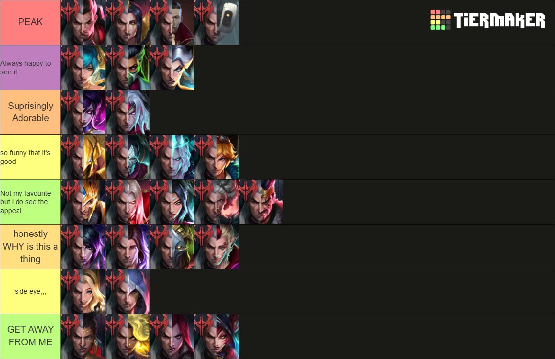 GrevusWounds's tweet photo. Swain ship tierlist by popular demand. fight me (if you see glados no you didn't)
ALL MY SWAIN MOOTS ARE LEGALLY OBLIGATED TO DO THIS BTW: https://t.co/MrcLDlQHSE https://t.co/1kfVaRtVeH