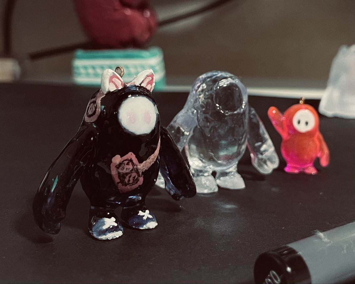 kiyotan_11_9's tweet image. UVレジンでお豆

#fallguy
#FallGuysArt
#レジンアート