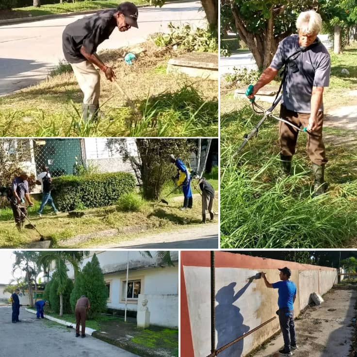 💪| Continúan las labores de higienización y embellecimiento en comunidades y centros de trabajo del municipio Cerro #PorMiHabanaLimpia