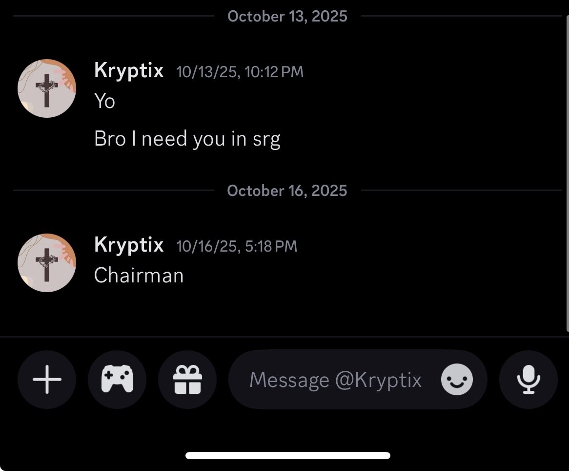 Koacpa's tweet photo. @KryptixII_ We cant be this desperate for staff man https://t.co/39yCRHxDl9