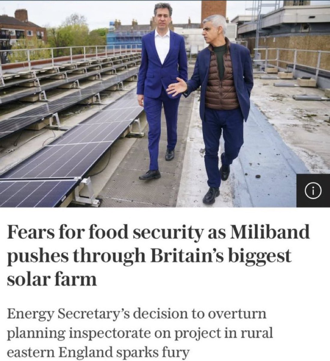 Ed Miliband is wilfully risking our farmland, economic and energy security on the altar of net zero (while rewarding major corporations paid by the taxpayer).