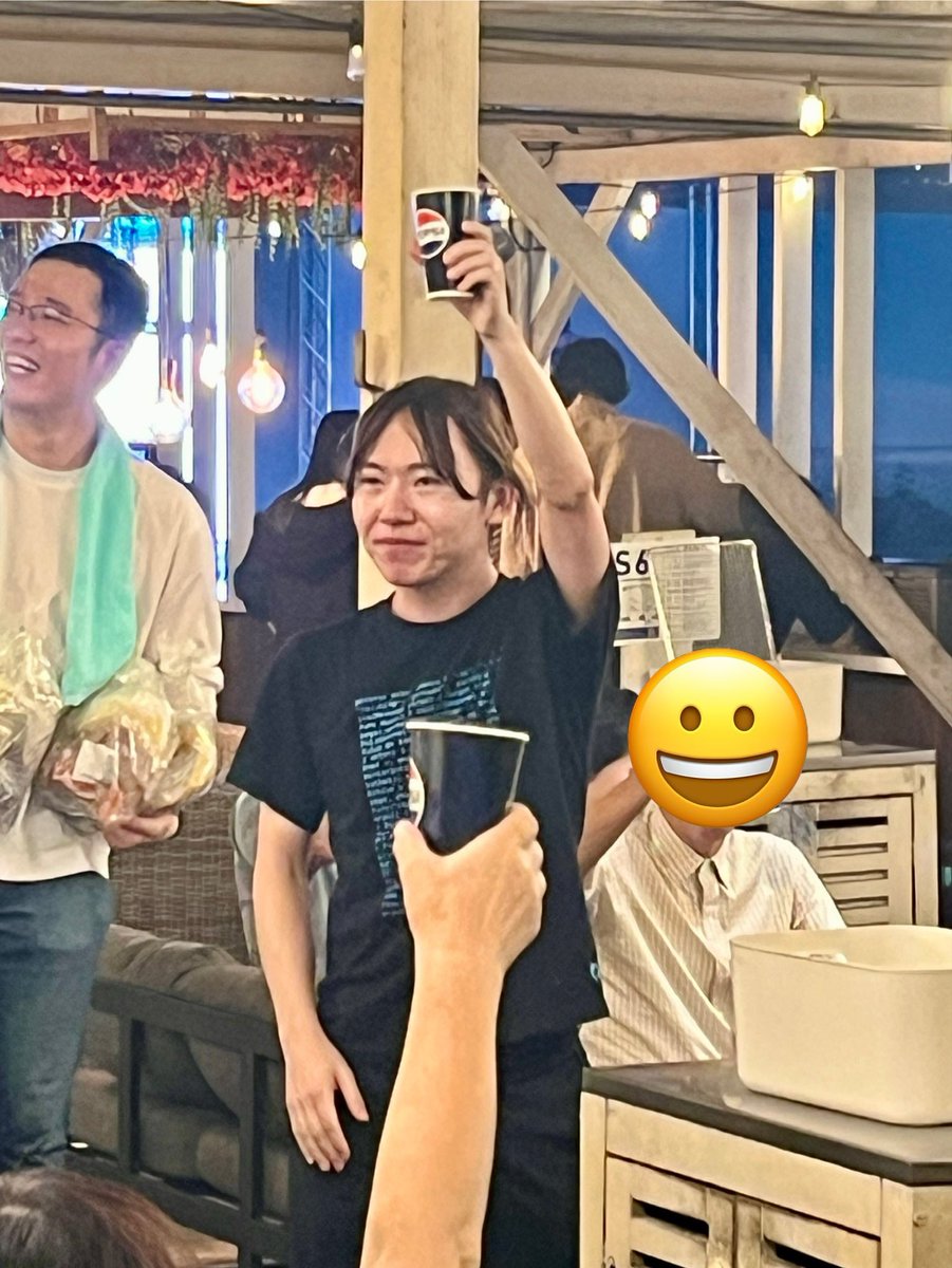 yujittttttt's tweet image. 安野さんの乾杯でスタート！ #チームみらいBBQ