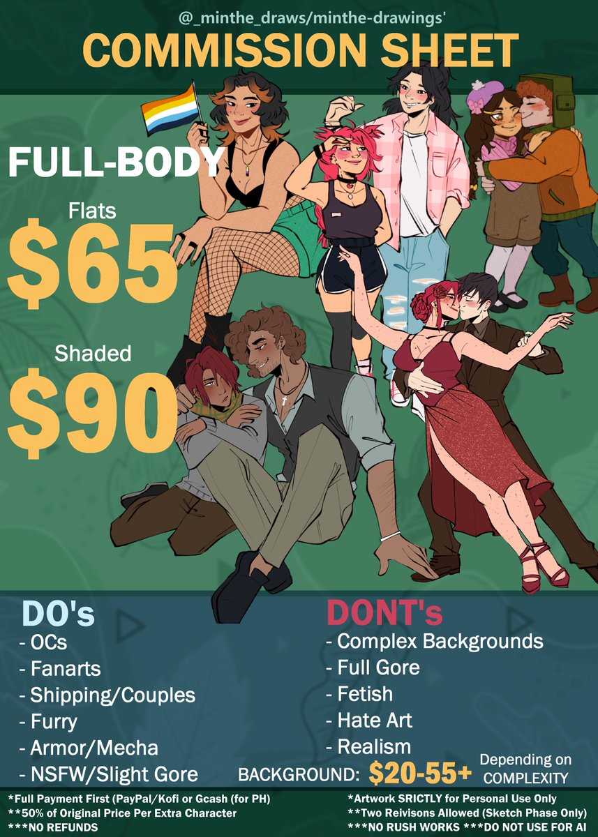 _minthe_draws's tweet image. I am in dire need of money for upcoming bills🙏
So please share, retweet, comment to help boost &amp;lt;3
Thank you !!🥰

Limited slots available!!📢
DM for inquiries--- 

VGEN slots are prioritized:
vgen.co/minthedraws