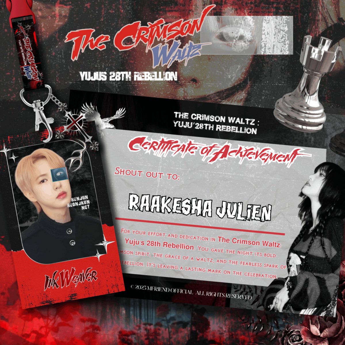 The scrabbles crash, the doors slam shut. I, Raakesha of Waltz Script Refiner, emerge from the scarlet blaze of 𝗧𝗵𝗲 𝗖𝗿𝗶𝗺𝘀𝗼𝗻 𝗪𝗮𝗹𝘁𝘇. Task conquered, chaos roared, mark etched deep. Until the next riot ignites. 🌹