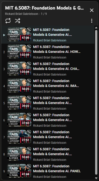 iam_chonchol's tweet image. MIT literally packed 7 hours with everything you need to know about Gen AI for FREE! (Link👇)