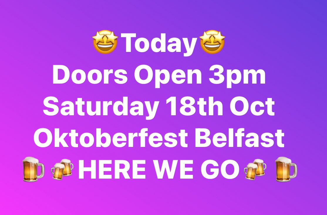 Oktoberfest Belfast (@oktoberfestbel) on Twitter photo 