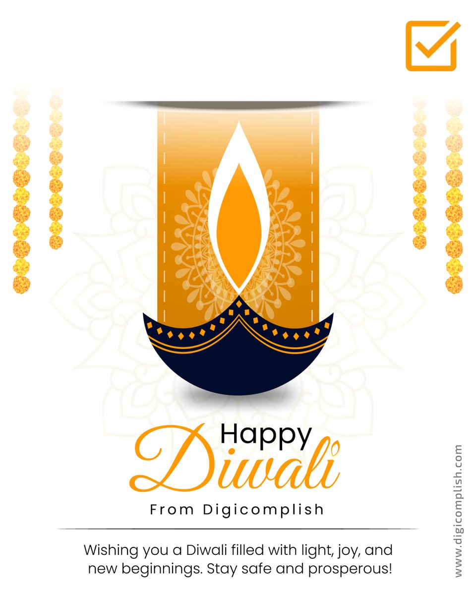 digicomplish's tweet image. ✨🎆 Happy Diwali! 🎆✨
May this festive season bring happiness, light, and endless joy to you and your loved ones. 🪔💛
Warm wishes from the Digicomplish family.

#happydiwali2025  #FestivalOfLights #Diwali2025
