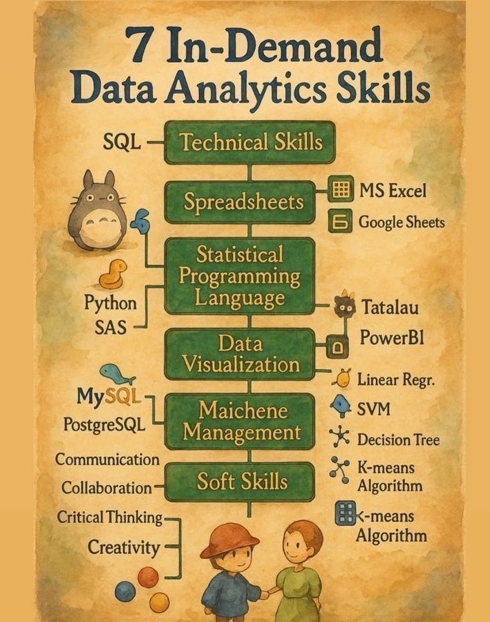Ronald_vanLoon's tweet image. 7 In-Demand #DataAnalytics Skills
by @Python_Dv
#DataScience #BigData
cc: @kirkdborne @ogrisel @kalydeoo