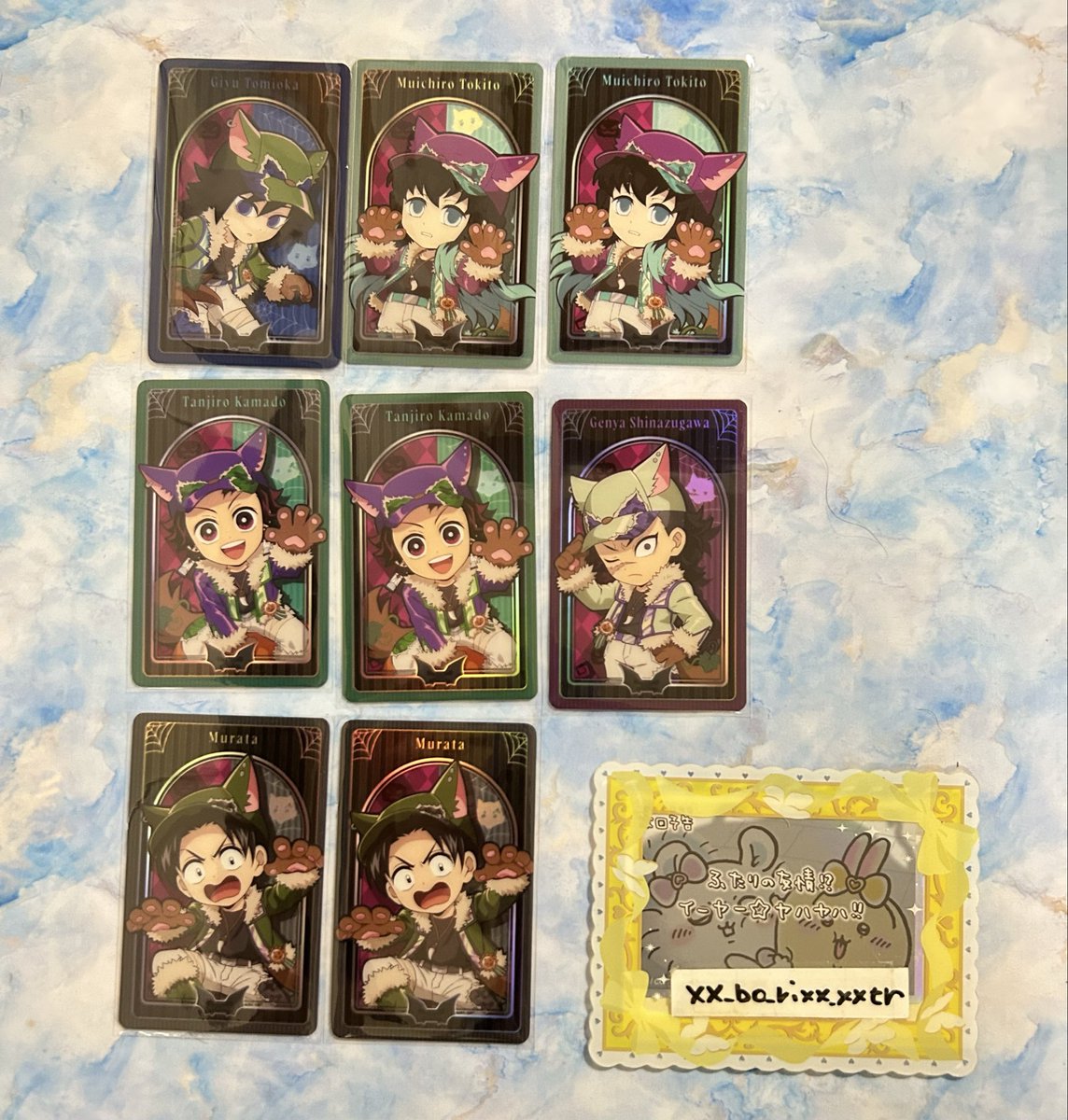 xx_bo_rixx_xxtr's tweet image. 【譲渡】鬼滅の刃 ufotableCafe ハロウィン アクリルスタンド アクスタ メタリックカード メタカ コサージュ 缶バッジA B 在庫品
【譲】🐺義勇 👻煉獄 👻無一郎 猗窩座 炭治郎 蜜璃 ◎伊黒 ◎カナヲ ◎玄弥 ◎しのぶ △村田 △悲鳴嶼 ◎伊之助…