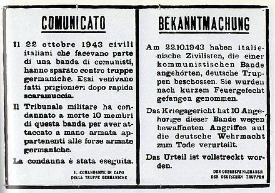 ANPIRomaPosti's tweet photo. Il #23ottobre 1943 i parà tedeschi della divisione "#HermannGoering" fucilarono, presso il quartiere di #Pietralata a #Roma, nove partigiani del Movimento Comunista d'Italia-Bandiera Rossa ed un ciclista totalmente estraneo alla #Resistenza fermato in Via Tiburtina. https://t.co/XA1V18l0iI