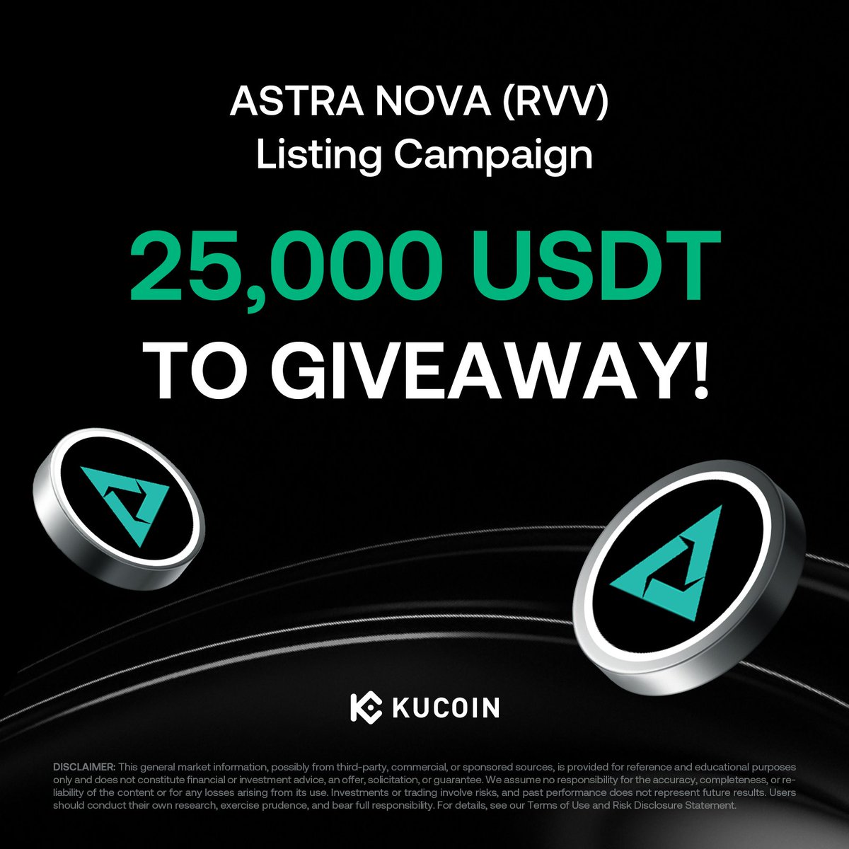 kucoincom's tweet image. 🎉@Astra__Nova is bringing double rewards to #KuCoin!
🔹Activity 1: RVV GemSlot Carnival – Share 20,000 USDT
🔹Activity 2: KuCoin Affiliates Exclusive – Share 5,000 USDT
Don’t miss your chance to earn more as $RVV goes live on #KuCoinSpotMarket!!
👉 kucoin.com/announcement/e……