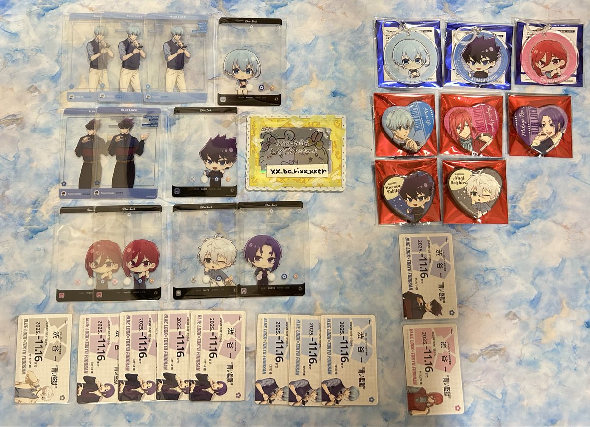 xx_bo_rixx_xxtr's tweet image. 【交換 譲渡】ブルーロック ブルロ スタンプラリー 東急不動産  渋谷制覇 ブルロ ガラポン ストライカーゲーム スタンディ ハート缶バッジ 特典 マストバイ アンブレラマーカー
【譲】凪 玲王 千切 氷織 烏…