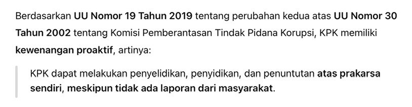 <a href="/mohmahfudmd/">Mahfud MD</a> Jawab dong <a href="/KPK_RI/">KPK</a>, jangan cuma bikin statemen lalu abis itu ngilang ketika di-challenge balik. Kalian kerja itu bukan terkesan “gerah” krn ada yg mengusik dugaan korupsi KCIC. Tapi atas dasar tanggung jawab memberantas korupsi. Hrs nuggu laporan? Yang bener aja!