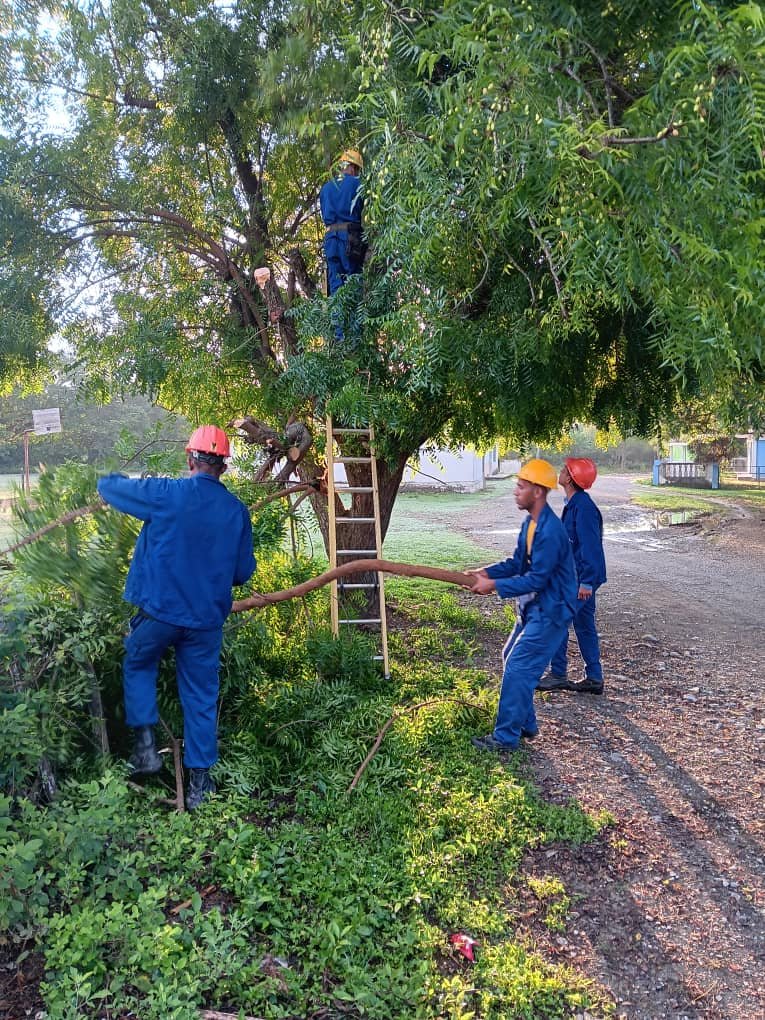 #RedAccesoGT  linieros y técnicos, hasta ayer viernes realizaron acciones de mantenimiento y de recuperación de cables en desuso para ser utilizado en el aseguramiento de la conectividad de datos a entidades en Guaibanó, municipio de San Antonio del Sur 🚩
#EtecsaConCuba