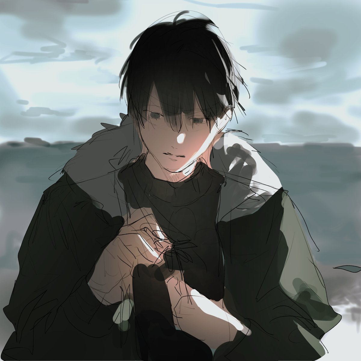 hitori5_t's tweet image. 塗るか分からない練習