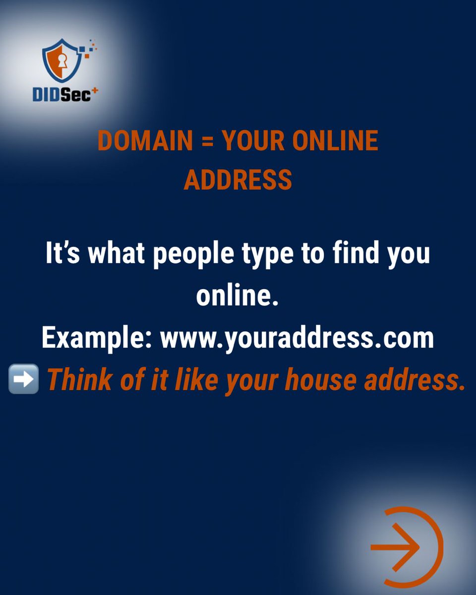 didsecplus's tweet image. Have you ever wondered what the difference between a domain and a website is? 

Here’s a simple way to remember it:
👇🏽👇🏽👇🏽👇🏽
#foryou #explore #domainsecurity #CyberSecurity