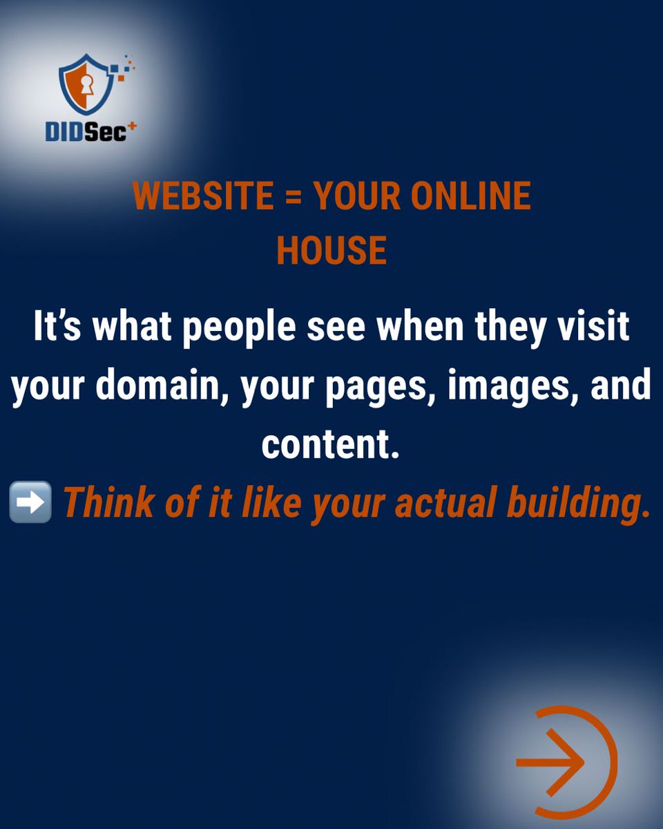 didsecplus's tweet image. Have you ever wondered what the difference between a domain and a website is? 

Here’s a simple way to remember it:
👇🏽👇🏽👇🏽👇🏽
#foryou #explore #domainsecurity #CyberSecurity