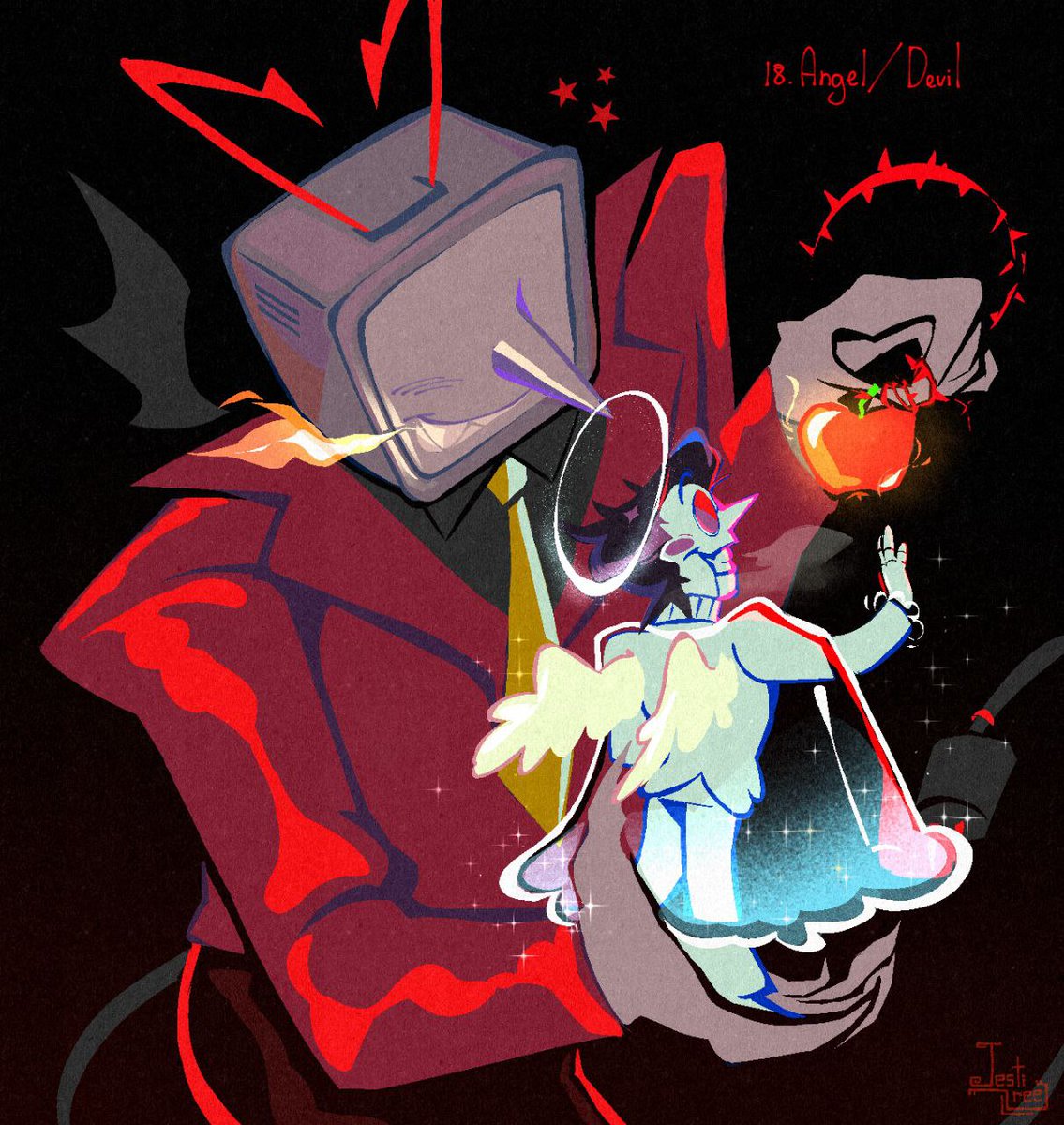 Not the apple man...
#spamtennatober day 18 - Angel/Devil