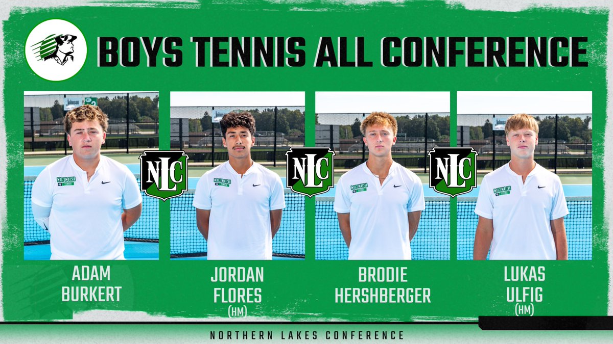 cminutemen's tweet image. Congrats to Adam Burkert (#1 Singles) and Brodie Hershberger (#2 Singles) for being named to the 2025 Northern Lakes Conference All Conference Team in Boys Tennis.  Jordan Floes / Lukas Ulfig were named Honorable Mention.  concordhsathletics.com/news/f7bfac96-…