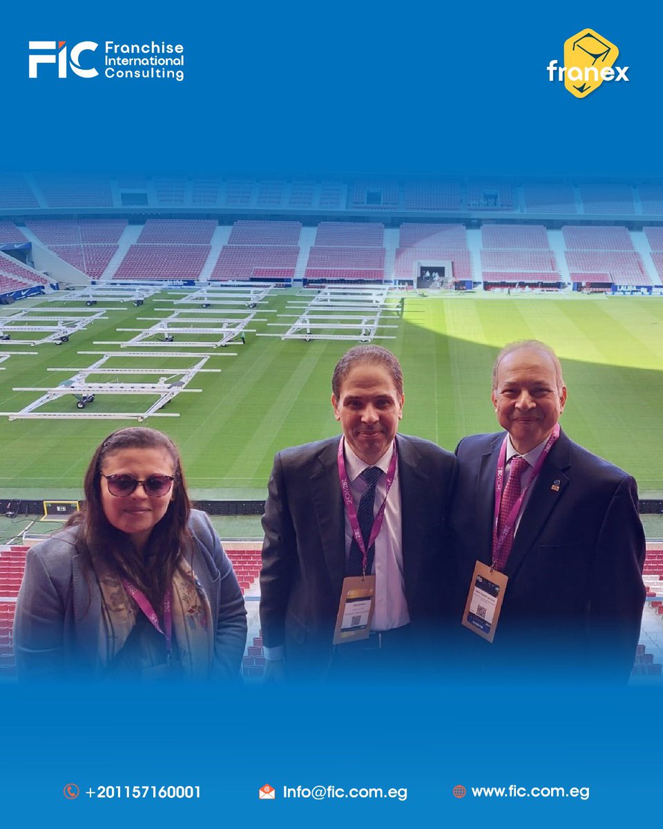 لقاء مميز في Franchise Innovation Summit — فرانشايز إنترناشونال التقت بالوزير المفوَّض التجاري طارق فاروق والملحقة التجارية المصرية بمدريد في استاد متروبوليتانو. فرصة لتعزيز التعاون والتوسع الدولي.

#Franchise #FranchiseInternational