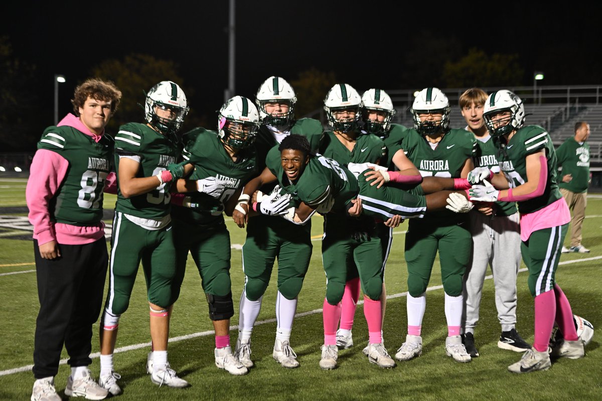 Senior night and win over Kent 42-14!
<a href="/GreenmenFB/">Greenmen Football</a> <a href="/ACSD_MH/">Mike Hayes</a> <a href="/DrPMilcetich/">Paul Milcetich</a> <a href="/GreenmenNation/">AHS Student Section</a> <a href="/Greenmensteward/">Michael Roberto</a> <a href="/AuroraGambit/">Aurora Gambit</a> @aurorayearbook <a href="/auroraathletics/">Aurora Athletics</a> <a href="/ahsallsports/">Aurora OH All Sports Boosters</a> <a href="/AuroraGridiron/">🏈 fans of Aurora, Ohio Greenmen football 🏈</a>