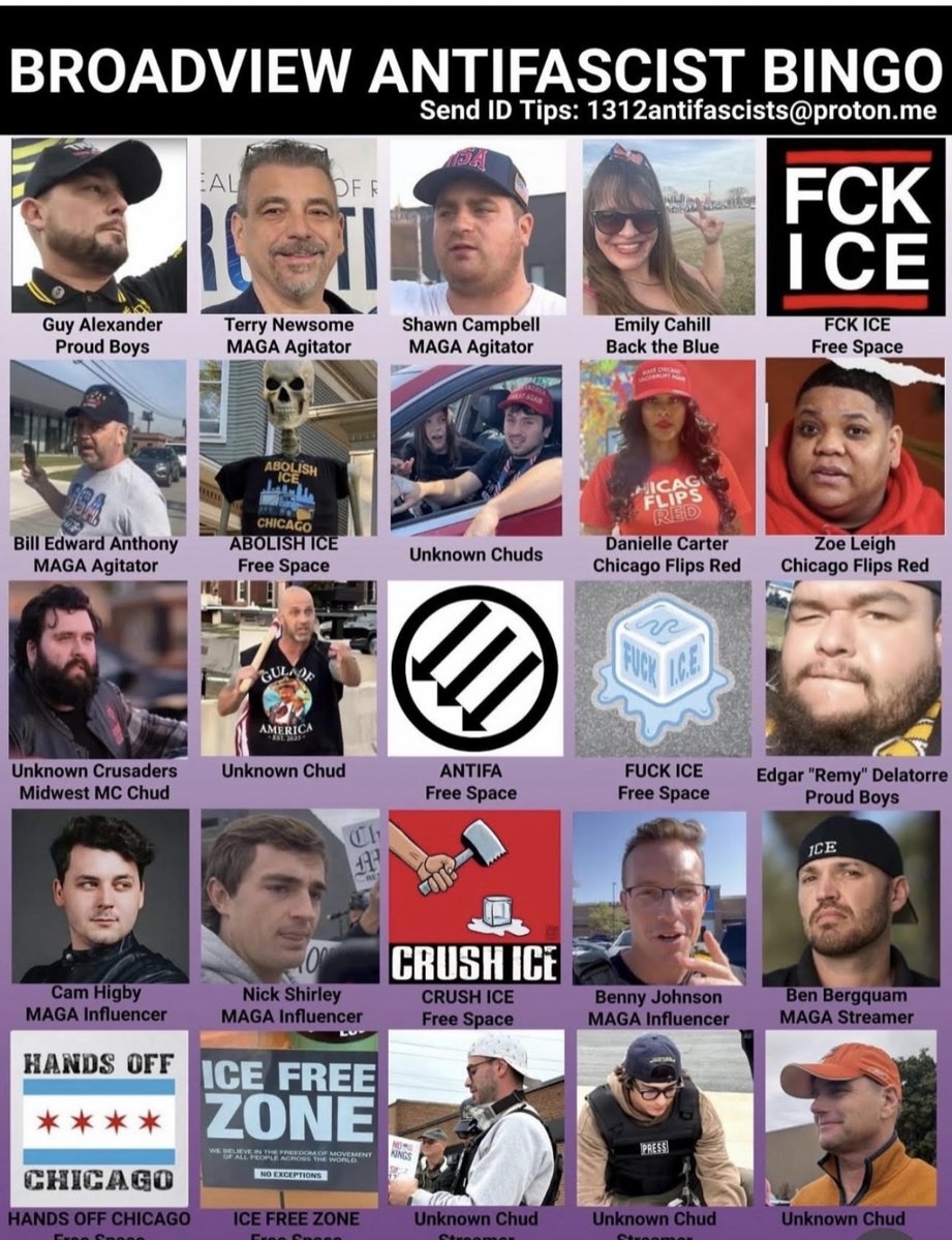 Chicago ANTIFA is threatening me and other members of the press who are covering protests with a BINGO tip card. The National Independent Press and local patriots in Chicago are being targeted for their reporting on the violent protests at the Chicago ICE Center. This call to
