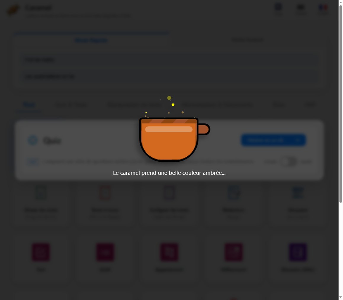 Caramel, c’est un outil de Création Assistée de Ressources et d’Activités Magistère et Éléa.

Il permet de générer des activités H5P, Éléa ou Moodle :
🧠 avec Albert, l’IA intégrée portée par la DINUM 🇫🇷
💡 ou avec l’IA externe de votre choix.