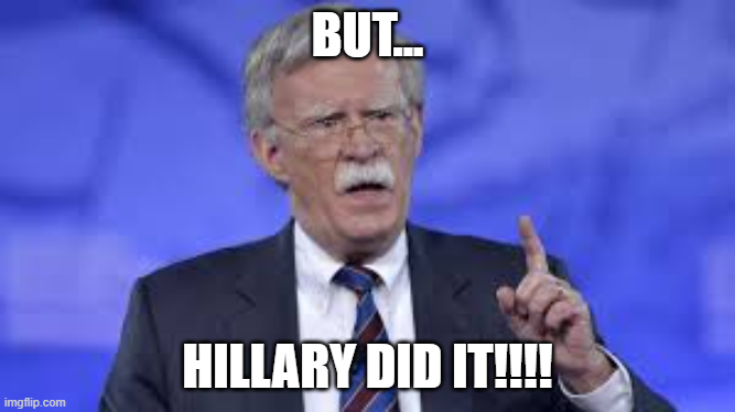 Tigerised's tweet image. #Lockhimup #JohnBolton #HillaryClinton