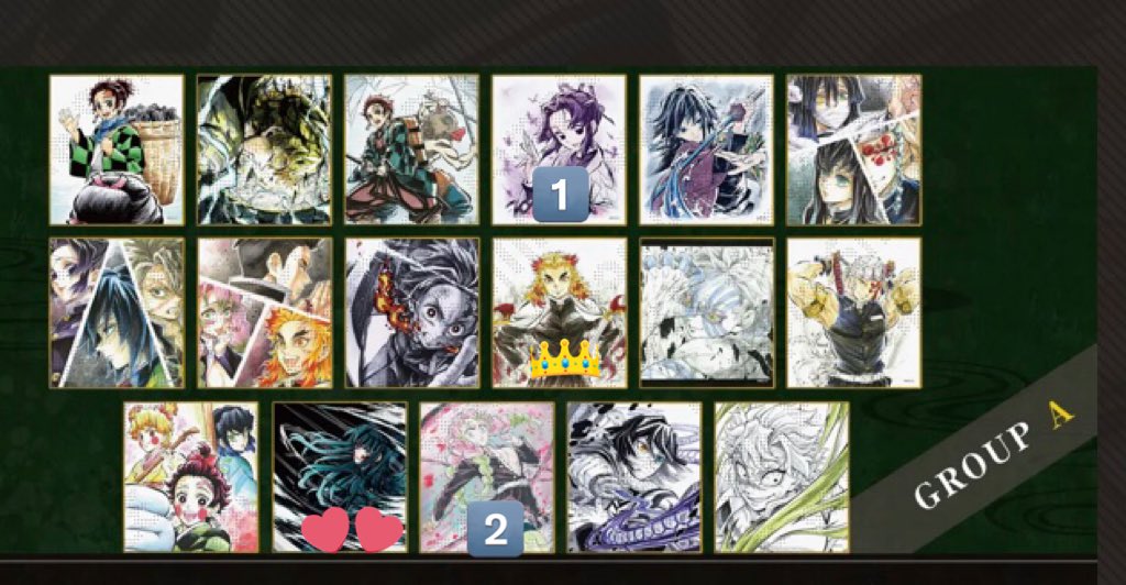 鬼滅の刃　アクリル色紙　イラストギャラリー　WEBSHOPくじ　猗窩座 劇場版「鬼滅の刃」無限城編 猗窩座再来「カウントダウンand上映