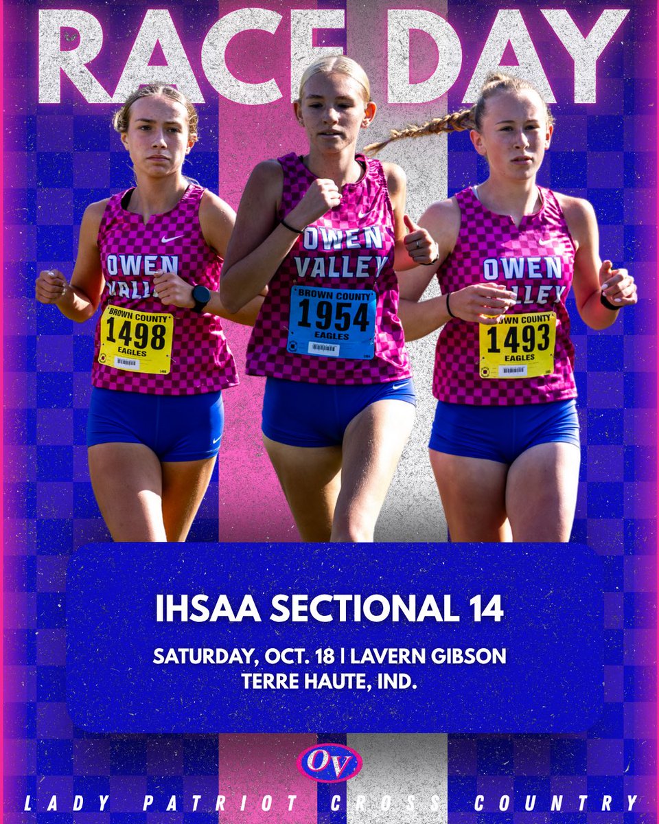 OVHSGirlsXC's tweet photo. Race Day!🏁

👟 IHSAA SECTIONAL 14
📍 LAVERN GIBSON
⏰ 11:15AM
📋 TIMING MD https://t.co/hAWjRfJ9Wi