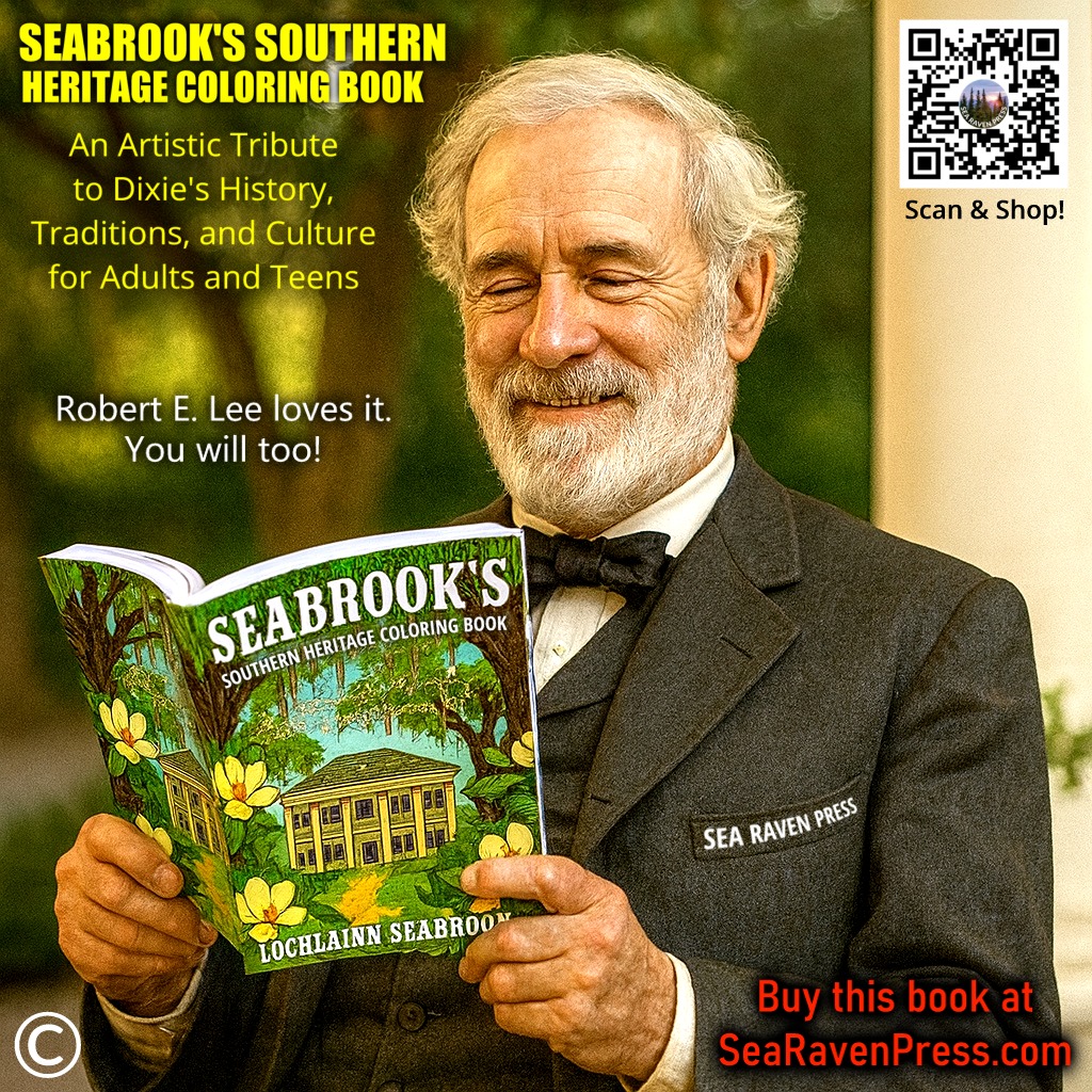 NEW BOOK ALERT! 📘Celebrate Southern history &amp; tradition with "Seabrook’s Southern Heritage Coloring Book." Featuring 75 detailed illustrations of beloved Southern people, places &amp; landmarks. Relax, learn &amp; color your way through the South’s proud legacy! SeaRavenPress.com