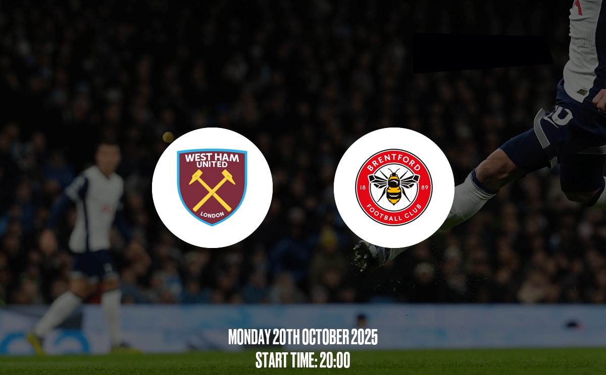 #MondayNightFootball #WestHam v #Brentford live on our screens at 8pm. #WHUBRE