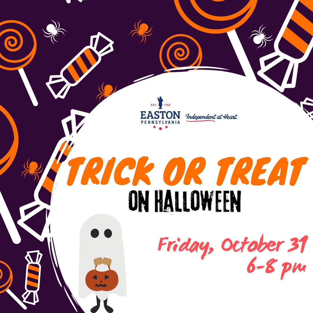 Trick or Treat in the #cityofeastonpa is always on Halloween.