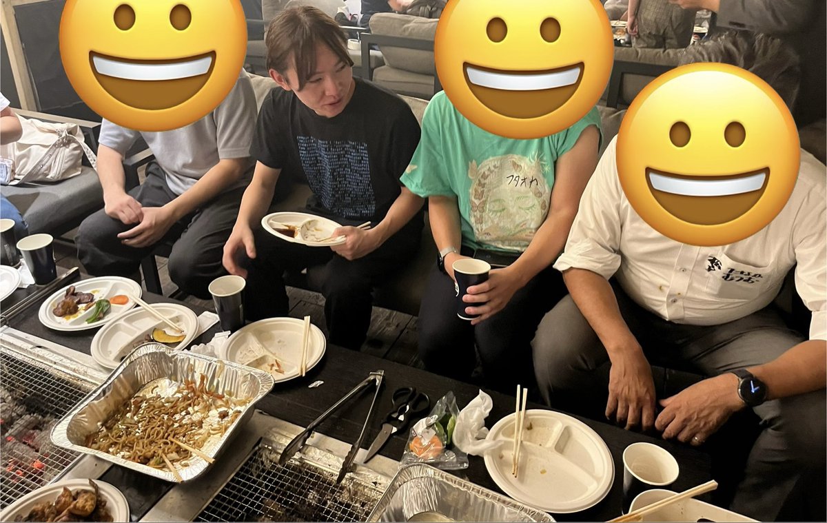 yujittttttt's tweet image. 安野さんとバーベキューできる日が来るとは #チームみらいBBQ