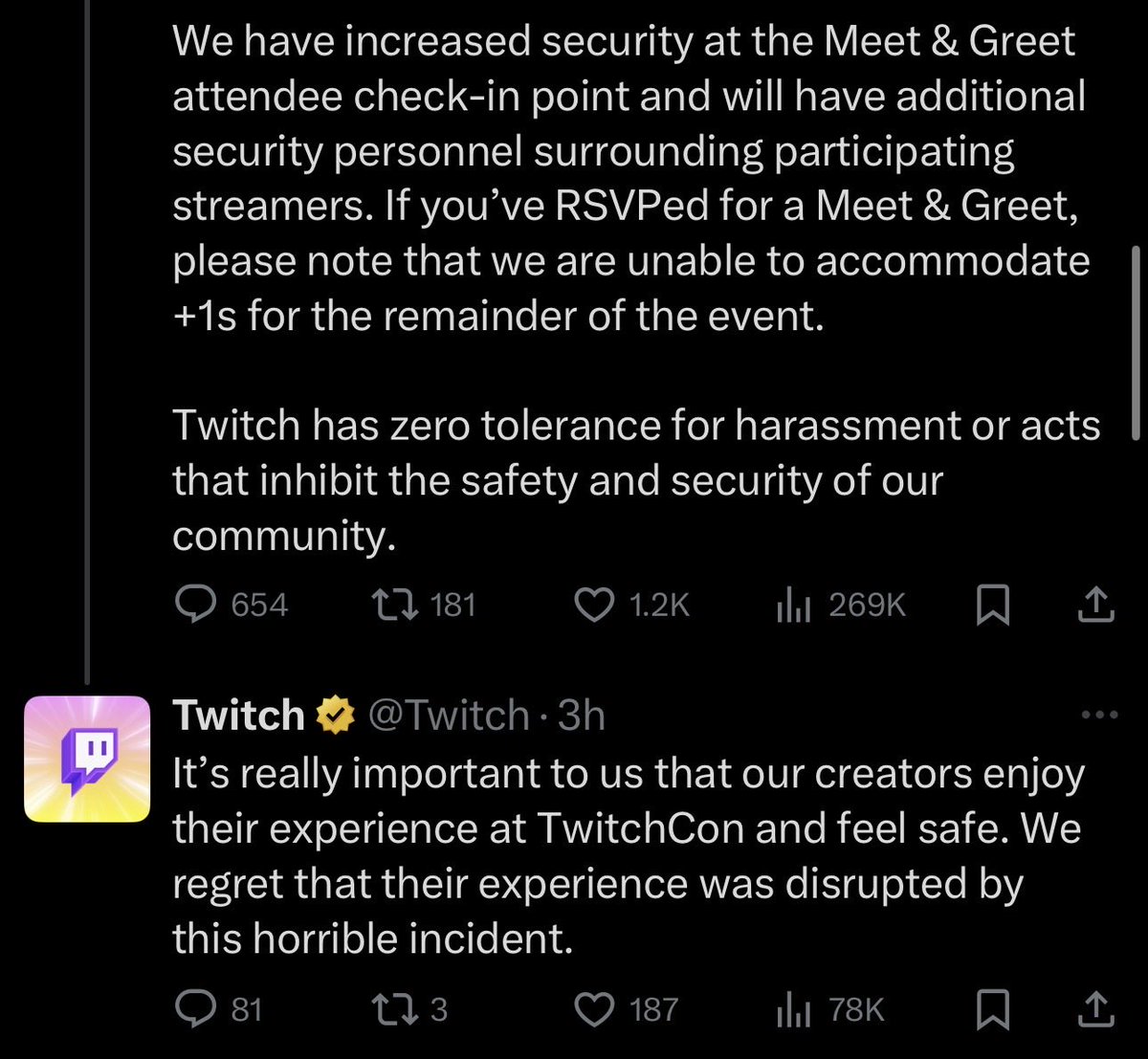 Awk20000's tweet image. Twitch’s official statement following the Emiru assault
