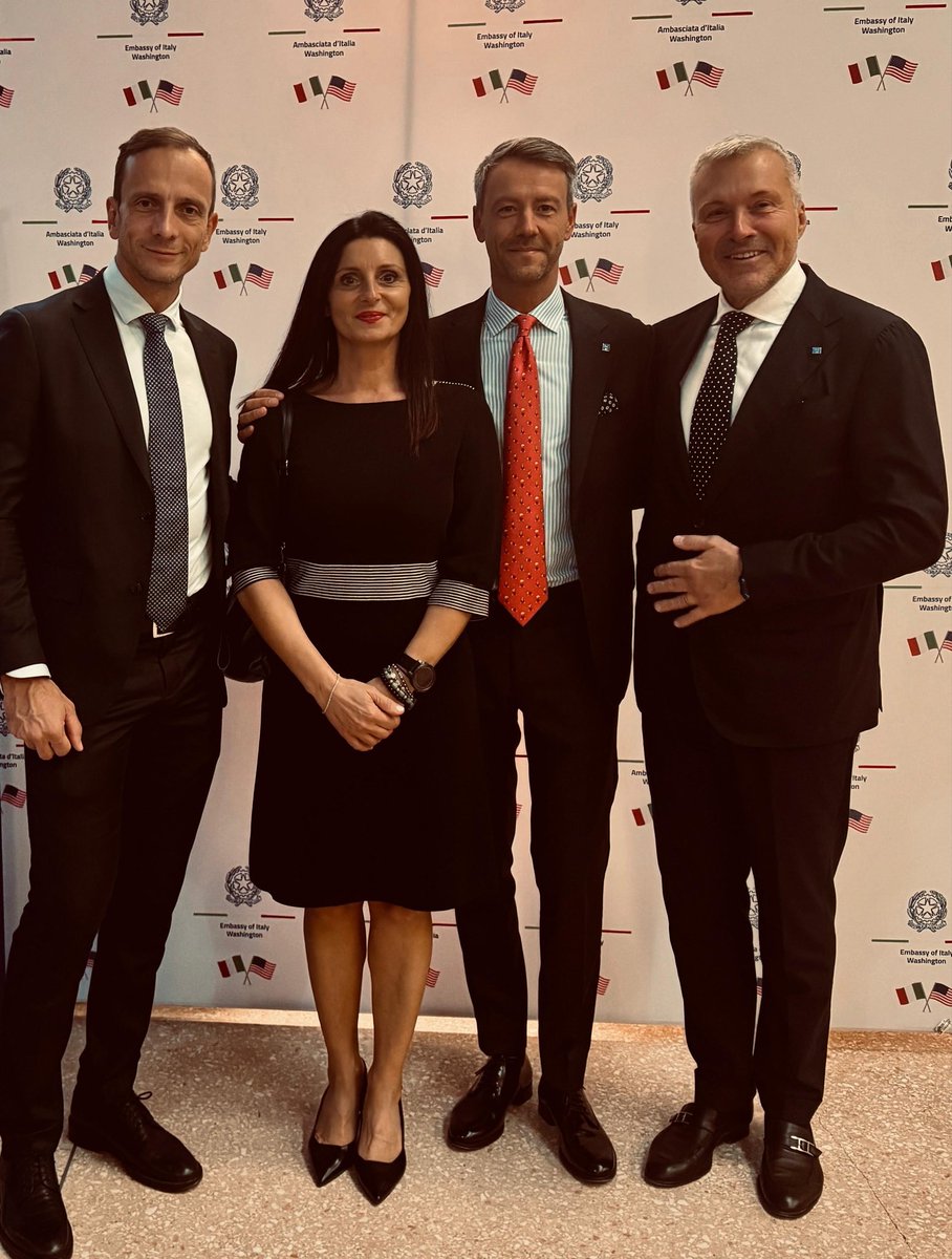 🇮🇹🇺🇸 Ieri sera all’ambasciata Italiana a Washington con Massimiliano Fedriga, Edoardo Petiziol, Sergio Bini.