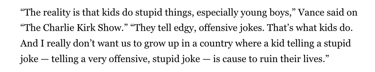 If a small-town Imam had dismissed extremist hate speech by young Muslims with these words, it would have created a hysterical outburst of Islamophobia. But the Catholic VP of the US got away with saying it about extremist white Republicans: politi.co/4h9dJAK via <a href="/politico/">POLITICO</a>