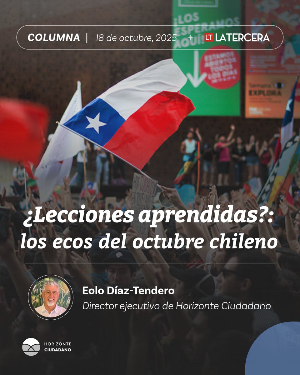 h_ciudadano's tweet photo. #FHCenMedios | 💬 “Esta tensión sigue latente en la actual elección, pero con apelaciones en donde el malestar pasó a resignación.”
A 6 años del 18 de octubre, nuestro director ejecutivo Eolo Díaz-Tendero reflexiona sobre los ecos del estallido social.

🔗 https://t.co/HISJUxsNGq https://t.co/Wj6sCpvmWP