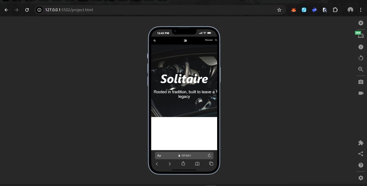 AkinyodeHabib_'s tweet photo. Bugatti Project Complete.

From Landing page →Discover → Collections → Store, this project taught me how design, balance, and consistency shape user experience.

Next step: responsiveness &amp; animations for mobile. https://t.co/hvOyQkjnWP