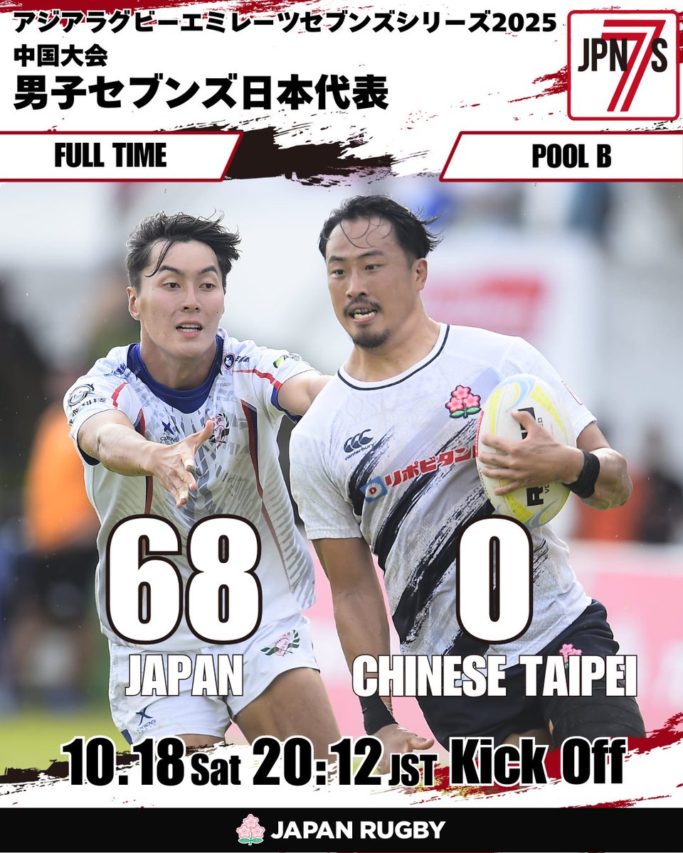 🌸男子セブンズ日本代表🌸 アジアラグビーエミレーツセブンズシリーズ