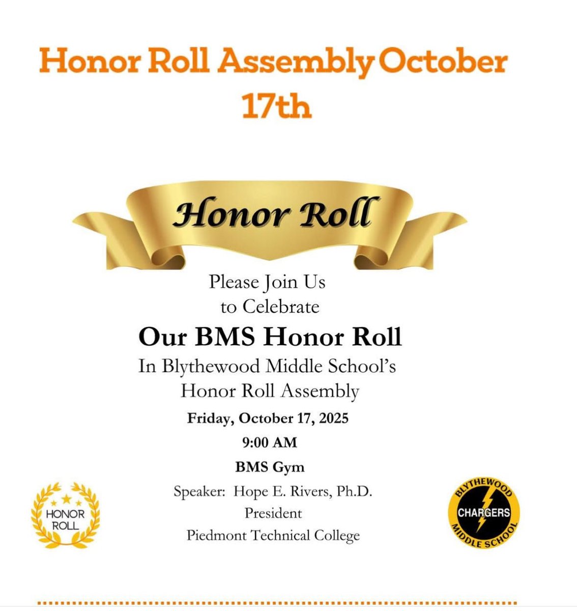 BMSatRSD2's tweet image. Celebrating a record 571 Honor Roll students from a 900-strong student body, with a record turnout of parents. It felt and looked like a promotion ceremony!  Yes, “Here We Grow Again”!#HonorRoll #SchoolPride @RichlandTwo #LeadTheStory