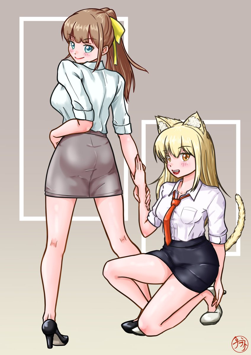 #ミニスカートの日

ということで、タイトミニスカートを描きました！
こう、ぱつっとぴちっとしてるのを表現するの難しい・・・